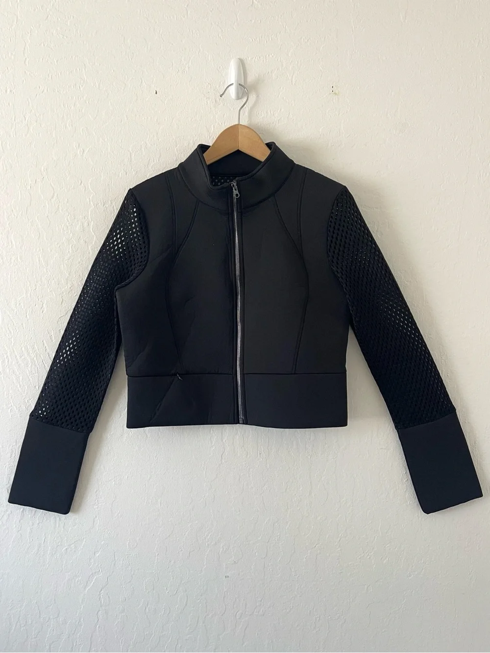 Alo After Yoga Cropped Scuba Mesh Jacket